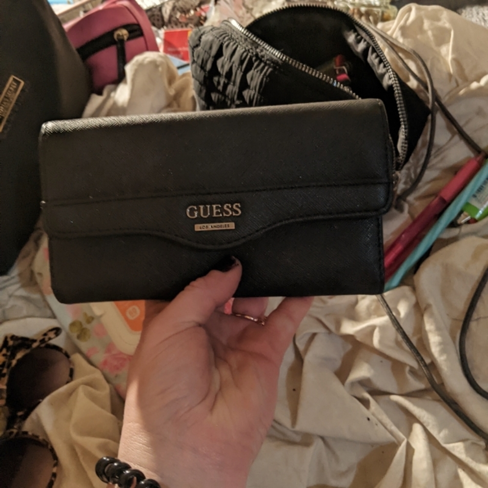 Guess Ladies' Black Leather Wallet